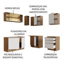 Ver imagem 5 de Armário de Cozinha Completa de Canto 329cm Rustic Branco Glamy Madesa 02