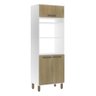 Paneleiro 70cm 3 Portas com 2 Nichos para Forno Microondas Gabi Luciane Móveis - 1