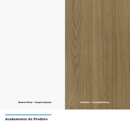 Paneleiro 70cm 3 Portas com 2 Nichos para Forno Microondas Gabi Luciane Móveis - 3