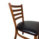 Ver imagem 3 de Conjunto 10un Cadeiras Metal Madeira Couro Preta Sala Jantar