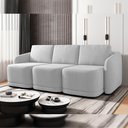 Ver imagem 2 de Sofá Cama para Sala de Estar 3 Lugares 276cm Montserrat K01 Veludo Cinza - Lyam Decor