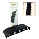 Ver imagem 2 de Arandela Led 10w Efeito 10 Fachos Branco Quente 3000-3500k Acabamento Preto Biv Marca Hitec
