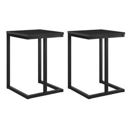 Conjunto 2 Banquetas Carraro Tubo Preto Madeirado Preto - 3