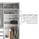 Ver imagem 5 de Guarda-Roupa Casal 3 Portas 1 Espelho Belluno Cinza/Urbi