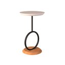 Ver imagem 2 de Mesa de Apoio Lateral Canto Fanny Menor Madeira com Estrutura Metal