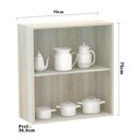Ver imagem 3 de Armário Luciane 70cm 2 Portas Luci Legno Crema C/Cumaru