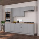 Ver imagem 1 de Cozinha Modulada Completa Americana 100% MDF 270cm com Rodapé Provence Multimóveis Crink-CPL006