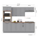 Ver imagem 4 de Cozinha Modulada Completa Americana 100% MDF 270cm com Rodapé Provence Multimóveis Crink-CPL006