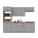 Ver imagem 2 de Cozinha Modulada Completa Americana 100% MDF 270cm com Rodapé Provence Multimóveis Crink-CPL006