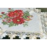Caminho de Mesa Red Flower - 2,20 m Arte & Tear Caminho de Mesa Ponto Cruz - 2