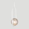 Lustre Pendente On Clip - Branco com Globo de Vidro Fumê - 6