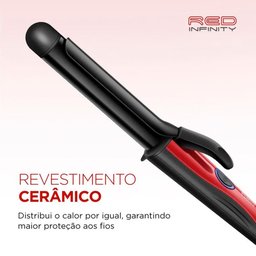 Modelador de Cachos Mondial Infinity Em-12 Cabo Giratório Bivolt Preto e Vermelho - 2