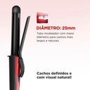 Ver imagem 3 de Modelador de Cachos Mondial Infinity Em-12 Cabo Giratório Bivolt Preto e Vermelho
