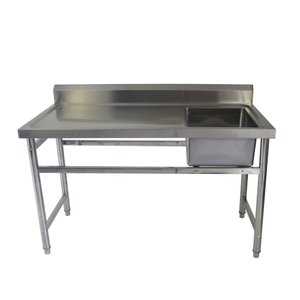 Pia De Inox 150x70x85 Cm Cuba Lado Direito De 50x40x25cm Frigopro