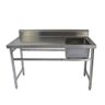 Pia De Inox 150x70x85 Cm Cuba Lado Direito De 50x40x25cm Frigopro - 1