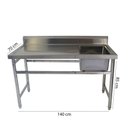 Ver imagem 2 de Pia De Inox 150x70x85 Cm Cuba Lado Direito De 50x40x25cm Frigopro
