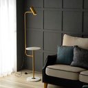 Ver imagem 2 de Abajur Decorativo Luminária de Chão Piave em Metal e Mármore 170x40cm