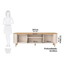 Ver imagem 3 de Rack para TV até 80 Polegadas 201cm Orgânico 2 Portas 1 Gaveta Fanes Espresso Móveis
