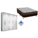 Ver imagem 1 de Cama Box Casal + Colchão D45 Ortobom + Guarda Roupa Master 8.6 Branco