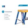 Escada Banqueta em Fibra Premium 0,60m 2 Degraus e Patamar WBertolo - 4