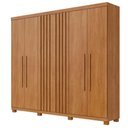 Ver imagem 1 de Guarda Roupa Millano Ripado 6 Portas Benetil Cinamomo