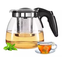Chaleira Bule de Vidro com Infusor Chá Café Inox 950ml - 8