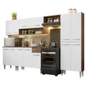 Ver imagem 3 de Armário de Cozinha Completa 293cm Rustic/branco Emilly Madesa 01