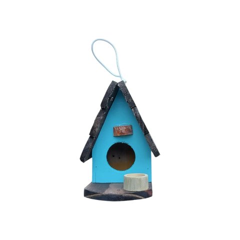 Mini Chalé de Passarinho Feito de Madeira para Decoração - Casa - Decoração