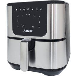 Fritadeira AirFryer Elétrica Sem Óleo 7 Litros 1700W Painel Digital Timer Preta Amvox Arf 1255 - 1