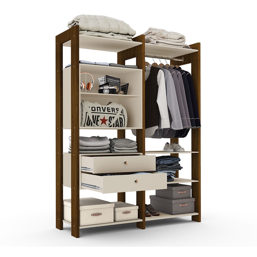 Arara Closet Toronto Luxo para Quarto Malbec/off White - Luapa - 4