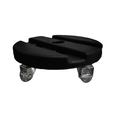 Prato Suporte com Rodizios Redondo para Vasos e Utensílios 23 cm BGPLASTICOS V2423 PRETO 002