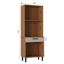 Ver imagem 5 de Armário de Cozinha Compacto Malu 4 Portas 1 Gaveta Multiuso - Cinamomo/offwhite
