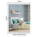 Ver imagem 3 de Guarda-roupa Infantil Madesa Nick 2 Portas de Correr de Espelho