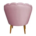 Ver imagem 3 de Poltrona Decorativa Pétala Pé de Palito Sala Escritório Recepção Veludo Rosa - Berit Decor