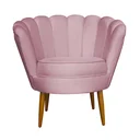 Ver imagem 1 de Poltrona Decorativa Pétala Pé de Palito Sala Escritório Recepção Veludo Rosa - Berit Decor