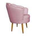 Ver imagem 2 de Poltrona Decorativa Pétala Pé de Palito Sala Escritório Recepção Veludo Rosa - Berit Decor