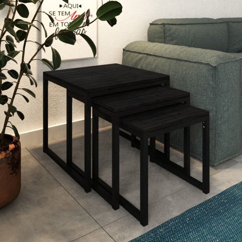 Toalheiro para Banheiro Estilo Industrial Sahy para Organização Toalhas e Acessórios - Preto