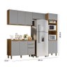 Cozinha Modulada BM300 4 Peças com Torre Quente Nature/Cinza - Móveis Briz - 5