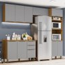 Cozinha Modulada BM300 4 Peças com Torre Quente Nature/Cinza - Móveis Briz - 2