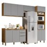 Cozinha Modulada BM300 4 Peças com Torre Quente Nature/Cinza - Móveis Briz - 1