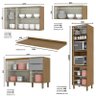 Cozinha Modulada BM300 4 Peças com Torre Quente Nature/Cinza - Móveis Briz - 4