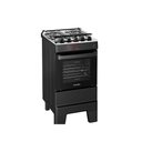 Ver imagem 2 de Fogão Esmaltec 4 Bocas Ideal Master Mesa Inox Tampa de Vidro Forno 50 Litros Preto T4itp Bivolt