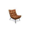 Ver imagem 1 de Poltrona Decorativa Costela Courino Nozes Caramelo - Montanaris Decor