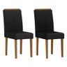 Conjunto 2 Cadeiras Amanda Ypê/veludo Preto - New Ceval - 1
