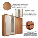 Ver imagem 5 de Guarda Roupa Casal 2 Portas 2 Gavetas 245cm com Espelho