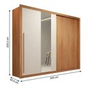 Ver imagem 4 de Guarda Roupa Casal 2 Portas 2 Gavetas 245cm com Espelho