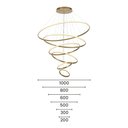 Ver imagem 2 de Lustre Pendente Astraled Skylight Pl-9850 Dourado Led Bivolt Dourado Pl-9850