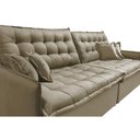 Ver imagem 4 de Sofá Sem Caixa Retrátil e Reclinável 1,55m Cama inBox Versátil Suede Velusoft Bege