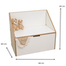 Banco com Baú Infantil Organizador de Brinquedos Branco Mdf - 3
