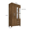 Ver mais imagens de Guarda Roupa Casal 4 Portas e 2 Gavetas com Espelho Modena Malbec - Incorplac